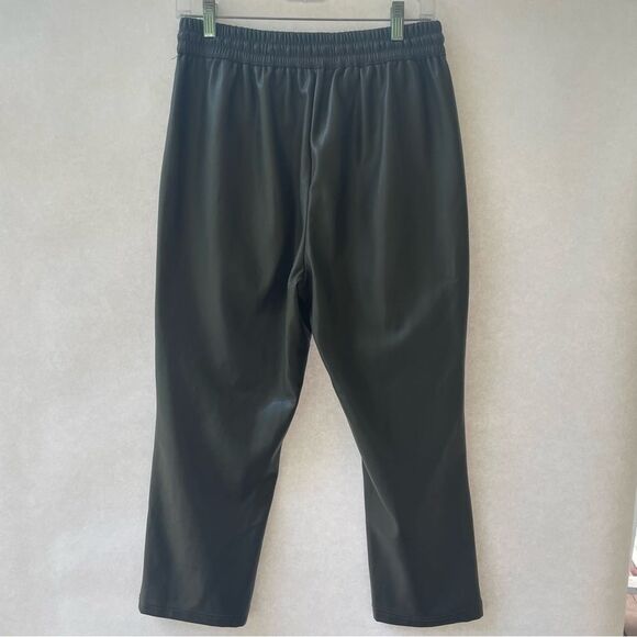 Marc by Andrew Marc Drawstring Faux Leather Pants Army Green Womens M Streetwear - Picture 6 of 9